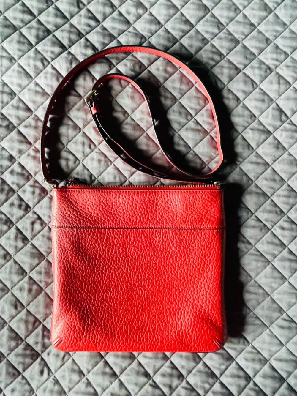 Kate Spade Prospect Place Rima Red Pebble Leather Crossbody Purse - Picture 2 of 4
